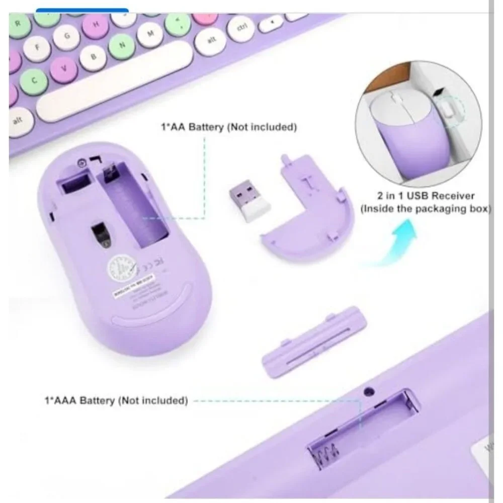2.4G Wireless Connection Plug and Play Wireless Keyboard and Mouse Combo